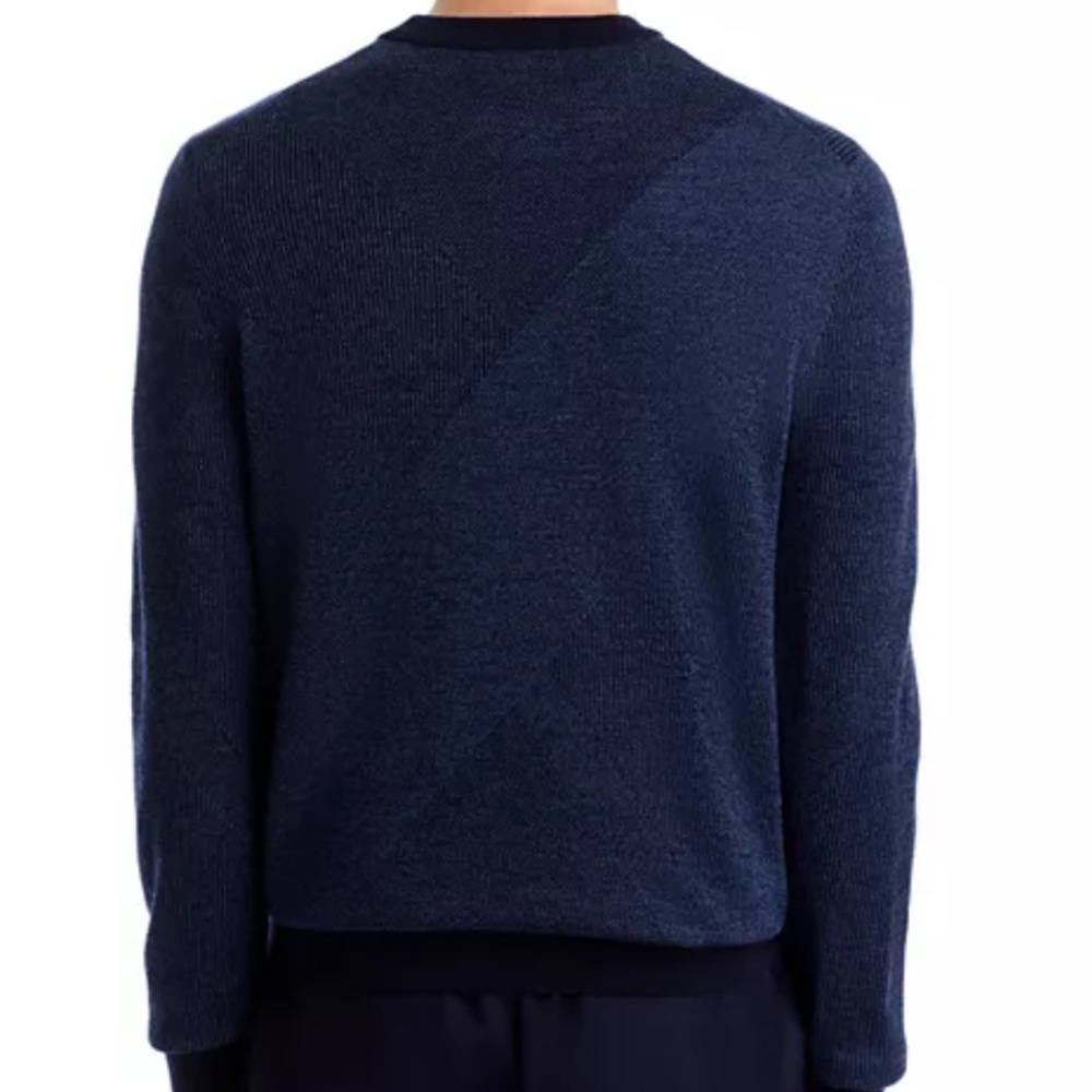 HugoBOSS Men's H-Eclaus Wool Tonal color blocked Sweater size Medium - Picture 3 of 8